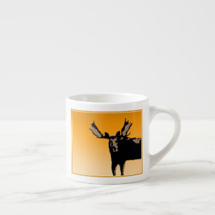 Moose at Sunset  - Original Wildlife Art Espresso Cup