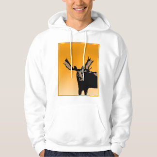 Moose at Sunset  - Original Wildlife Art Hoodie