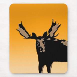 Moose at Sunset  - Original Wildlife Art Mouse Mat