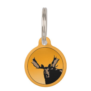 Moose at Sunset - Original Wildlife Art Pet Tag
