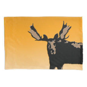 Moose at Sunset - Original Wildlife Art Pillowcase