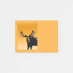 Moose at Sunset  - Original Wildlife Art Post-it Notes