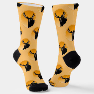 Moose at Sunset  - Original Wildlife Art Socks