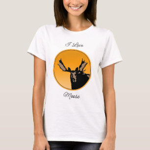 Moose at Sunset - Original Wildlife Art T-Shirt