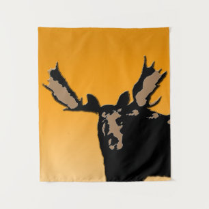 Moose at Sunset  - Original Wildlife Art Tapestry