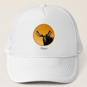 Moose at Sunset  - Original Wildlife Art Trucker Hat
