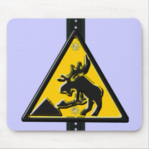 Moose at Work Mouse Mat