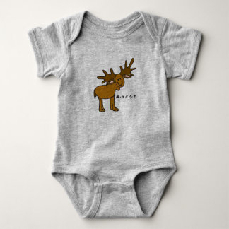 Moose Baby Bodysuit or One-Piece (no base)