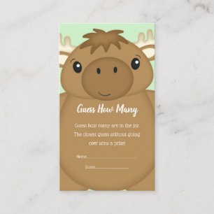 Moose Baby Shower Green Enclosure Card