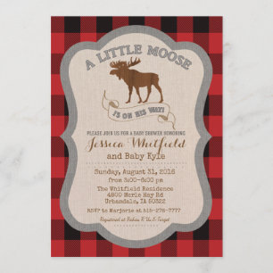 Moose Baby Shower Invitation