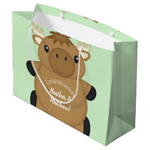 Moose Baby Shower Large Gift Bag