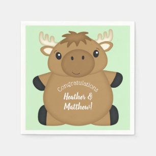 Moose Baby Shower Napkin