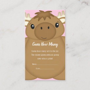 Moose Baby Shower Woodland Enclosure Card