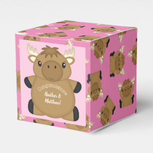 Moose Baby Shower Woodland Favour Box