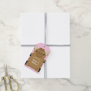 Moose Baby Shower Woodland Gift Tags