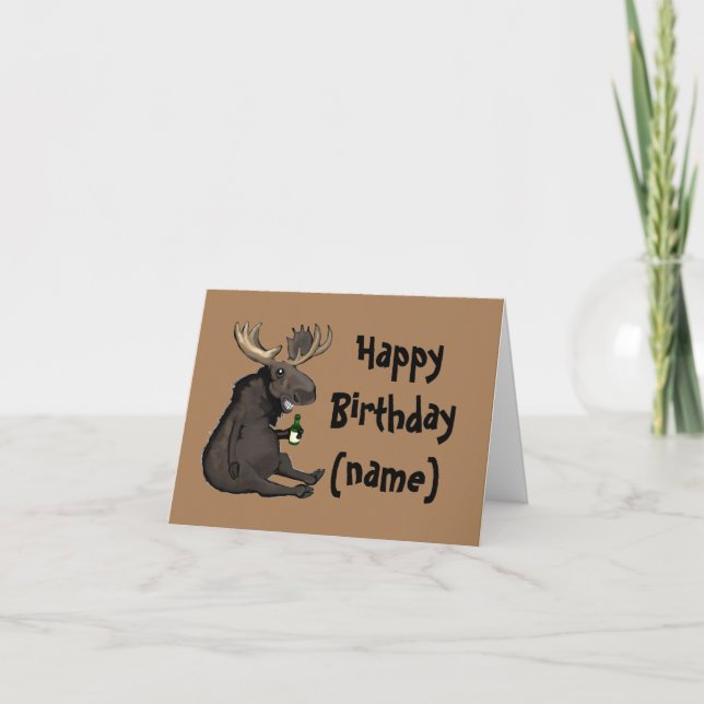 Moose Birthday Card (Front)