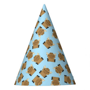 Moose Birthday Party Blue Party Hat