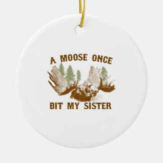 Moose Bite Ceramic Tree Decoration