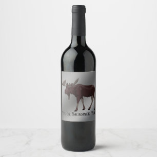 Moose Bottle Labels Custom Moose Labels