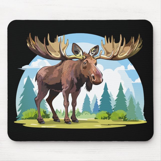 Moose buck mouse mat (Front)