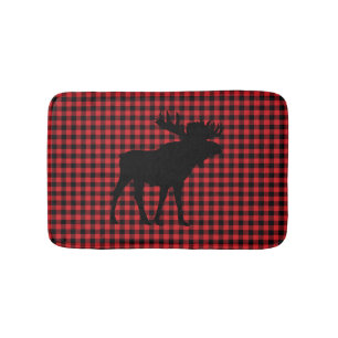 Moose Buffalo Check Mountain Living Bath Mat