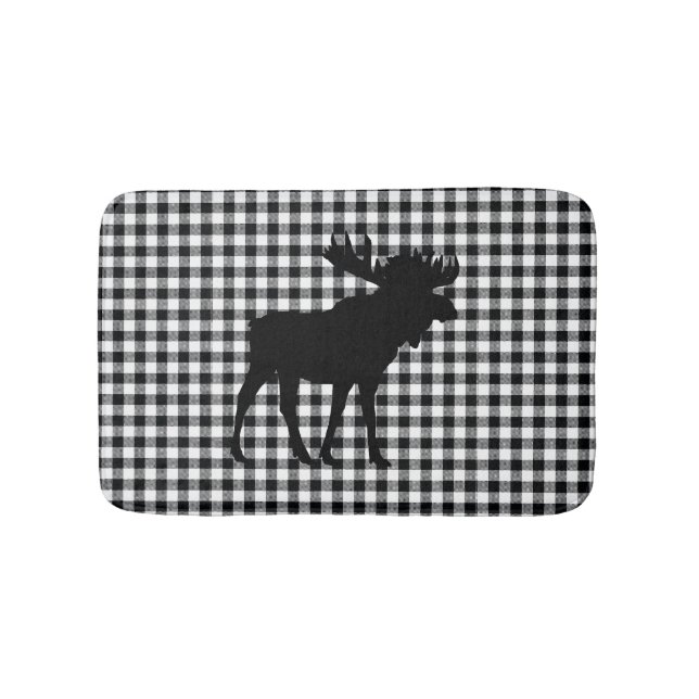 Moose Buffalo Check Mountain Living Bath Mat (Front)