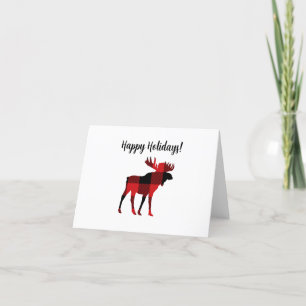Moose Buffalo Check Thank You  Card