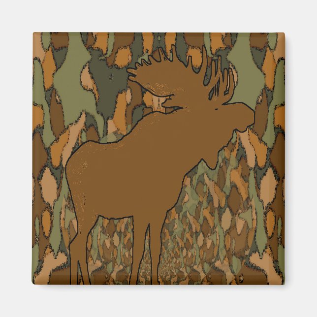 Moose Camouflage Gifts and Invitations Magnet (Front)