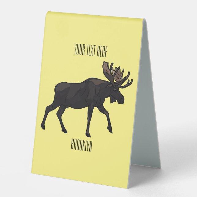 Moose cartoon illustration (Front)