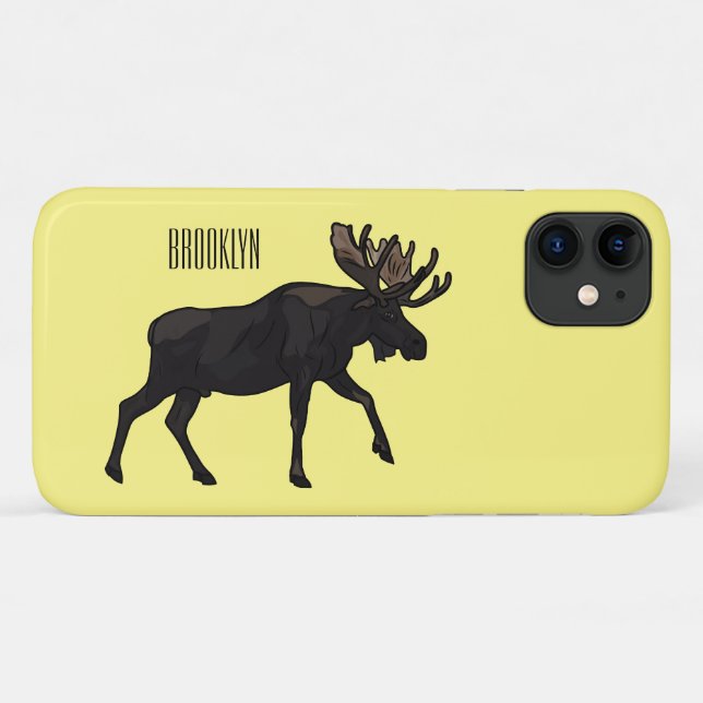 Moose cartoon illustration Case-Mate iPhone case (Back (Horizontal))