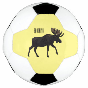 Moose cartoon illustration football