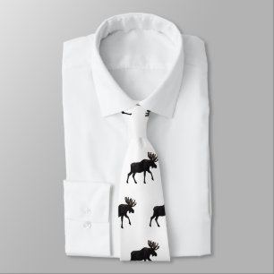 Moose cartoon illustration tie