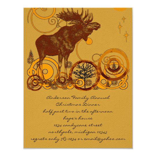 Moose Christmas Card