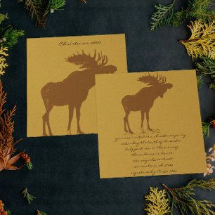Moose Christmas Dinner Invitations