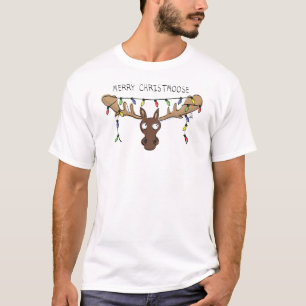 Moose Christmas Funny Cartoon Kids T-Shirt