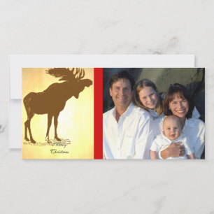 Moose Christmas Holiday Card