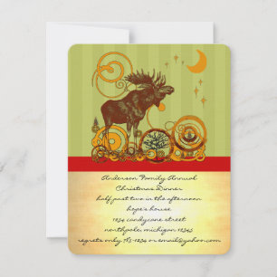 Moose Christmas Invitation