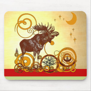 Moose Christmas Mouse Mat