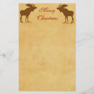 Moose Christmas Stationery