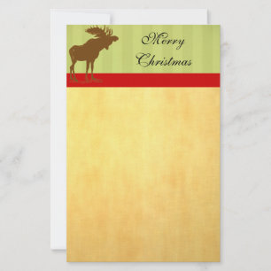Moose Christmas Stationery
