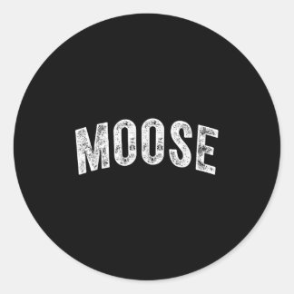Moose  classic round sticker