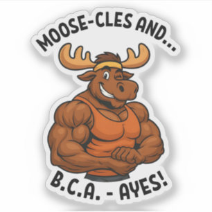 Moose-cles and BCAAs - Funny Gym Moose,