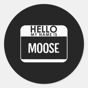 Moose Costume Fun Easy Halloween Outfit Animal Classic Round Sticker