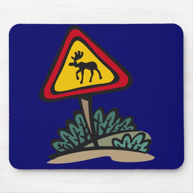 "Moose Crossing" Moosepad Mouse Mat (Front)