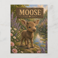 Moose Cute Baby Storybook Nursery Animal