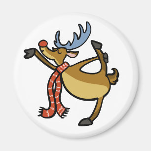 Moose dancing cartoon   choose background colour magnet