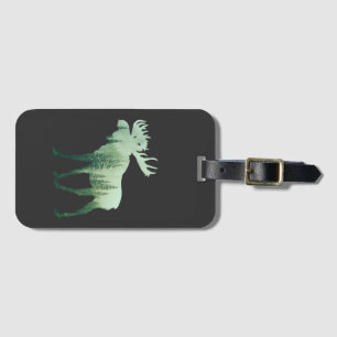 Moose Deer And Forest Nature Luggage Tag