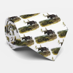 Moose Deer (Moose - Alces alces) by Audubon Tie