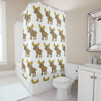 Moose Design Shower Curtain