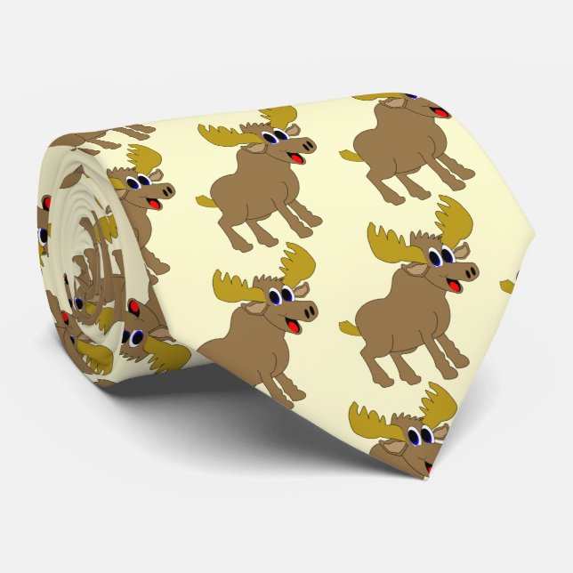Moose Design Tie (Rolled)
